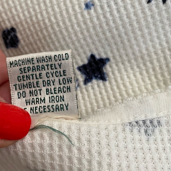 Celestial print women’s 2X sleep-top long sleeves, thermal weave - Picture 7 of 9